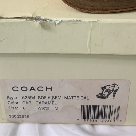 Coach Sofia Platform Sandal in Caramel Matte - Picture 11 of 13